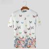 Sommer Rundhals 3D Schmetterling Print Top Modische Lässige Kurzarm Herren T-Shirts