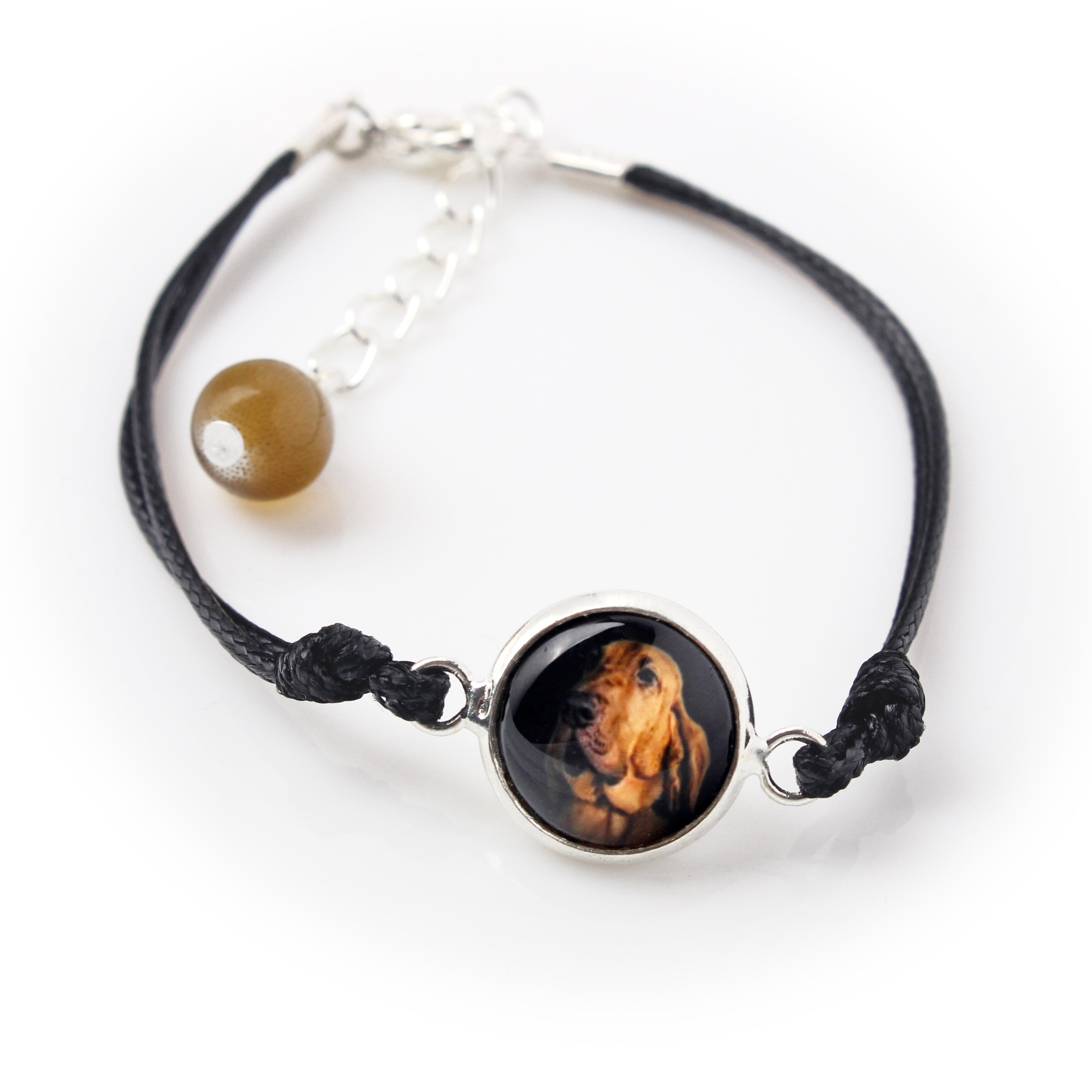 

Bloodhound, St. Hubert Hound, Sleuth-hound - bracelet with your photo handmade, unique jewelry from the Art-Dog brand срібний