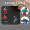 1/64 Scale Miniature Skiing Snowboarding Figurines Hand Painted Miniature Skiers Figures Model Miniature Winter Scene