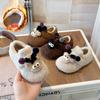 Baby Cotton Shoes, New Winter Model, Girls' Furry Shoes with Plush Lining, Warm Indoor Home Shoes for Toddlers, Children's Double-layer Cotton Shoes