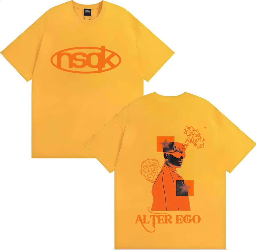 Rapper NSQK ALTER EGO Album Tour Graphic Y2K Gothic Tee Shirt Mens Women Cozy Aesthetic Streetwear Loose Short Sleeve Tshirts