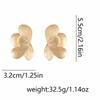 Exaggerated fashion personality retro design sense alloy light luxury temperament petal flower shape women's stud earrings