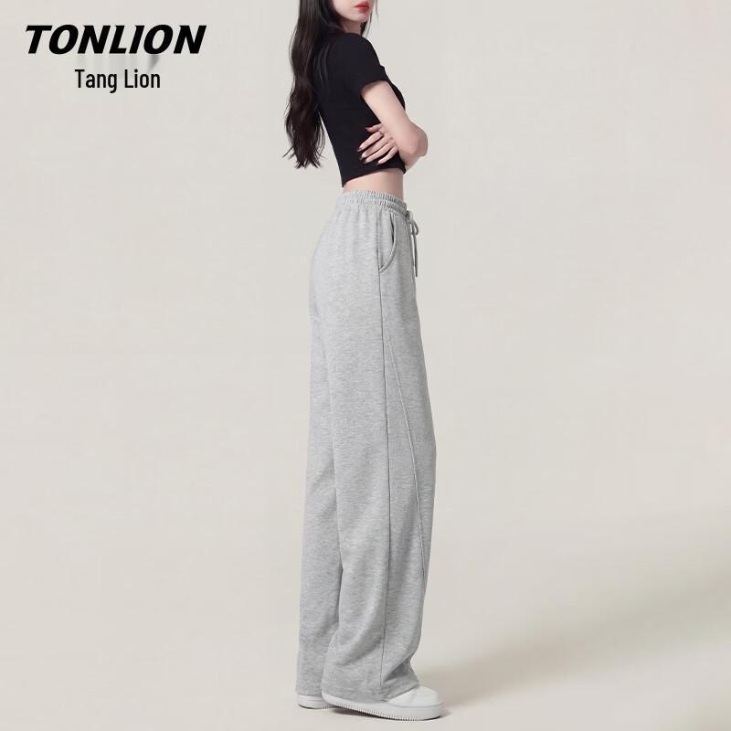 TonLion Women s Casual Wide-Leg Drawstring Pants S