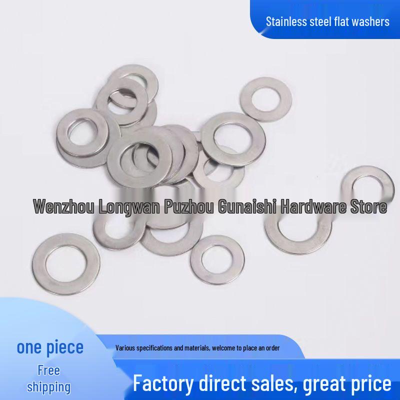 201 Stainless Steel Flat Washer Gasket M3-M20 4x9x0.8mm (2000 pcs)