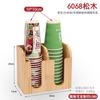 Bamboo/Black red Acrylic Storage Rack Coffee Tea Shop Cup Holder many grid Appliances Disposable Frame Taker