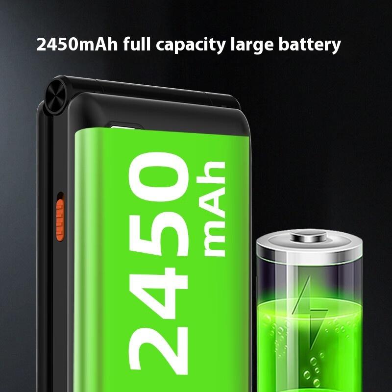 Flip Cover Elderly Mobile Phone Full Netcom 4G Dual Card Dual Belt Long Standby Loud