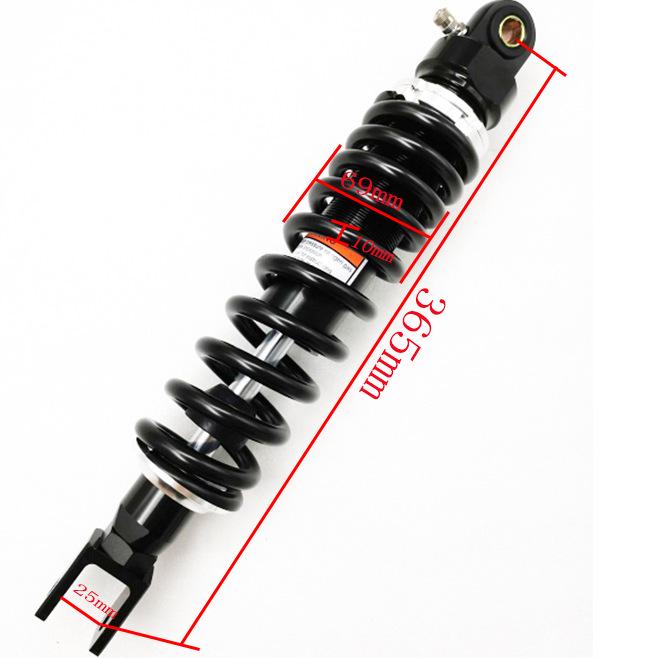 U-förmige Gabelauge Motorrad Stoßdämpfer, 345-365mm, für ATV Fahrzeuge mit großem Hubraum mit 10mm Feder