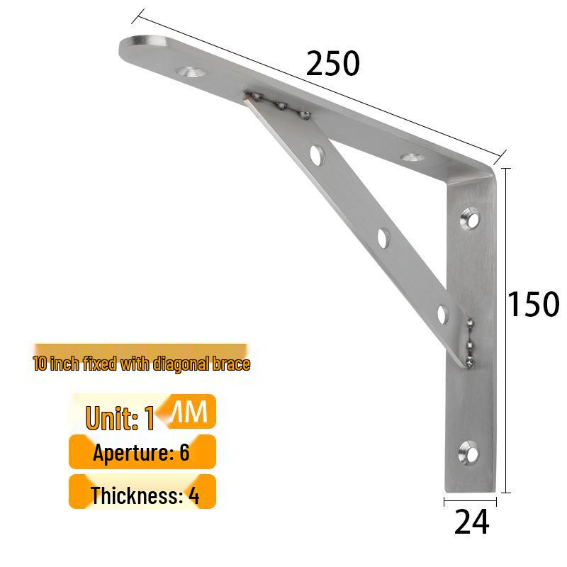 Stainless Steel Wall-Mounted Tripod Bracket for Load-Bearing Support and Partition Fixing