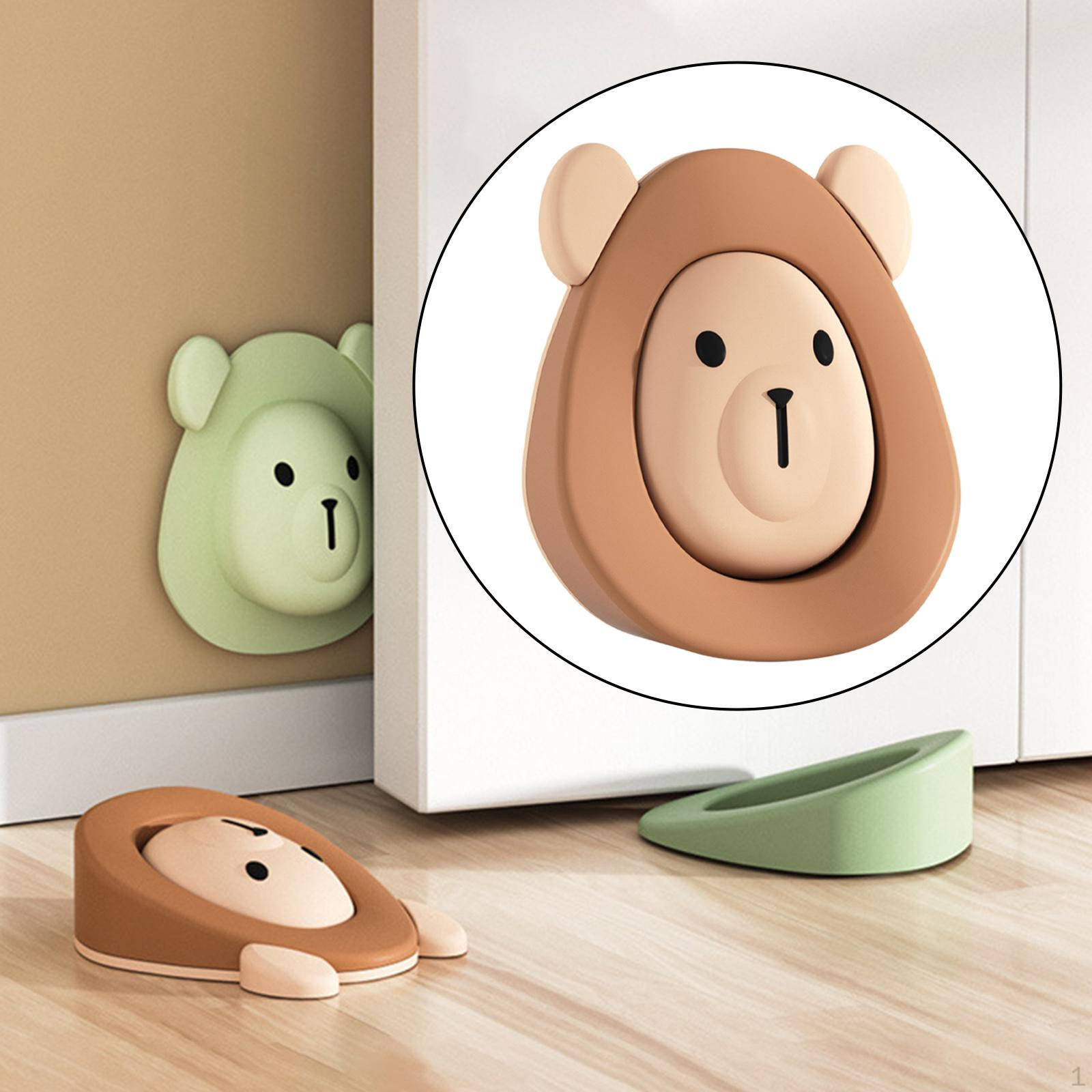 

Wall Door Handle Stopper Buffer Cute Noise Canceling Silicone Compact Home Office Stop Brown