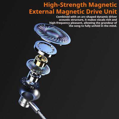 With Sound Card For Live Broadcast Karaoke Earphones Type-C In-ear Headphones With HD Mics Surround Sound Headsets for Samsung