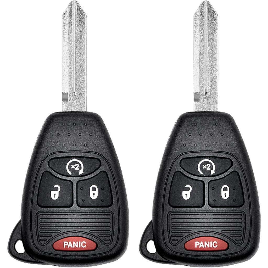 Key Fob Replacement for 2009-2018 Jeep Wrangler/ 10-17 Compass Patriot Car Keyless Entry Remote Control, OHT692713AA, 4 Buttons, 2Pcs