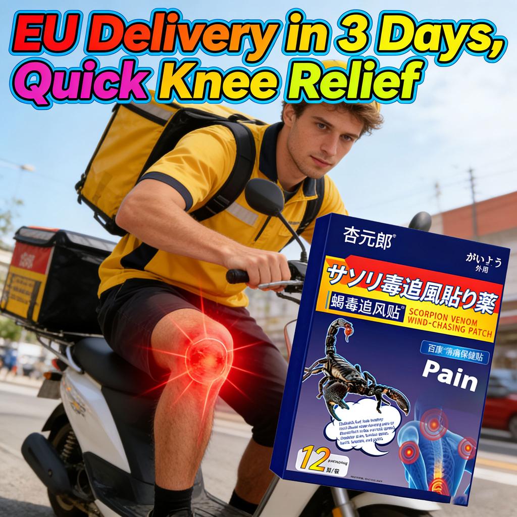 Natural Plant-Based Knee Patch - Gentle Skin-Safe Long-Lasting Relief