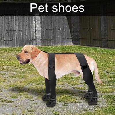 Köpekler için Askılı Botlar Kaymaz Sonbahar Su Geçirmez Köpek Ayakkabıları Tayt Köpekler için Ayarlanabilir Askılı Botlar Kış Kar Yağmur Yürüyüş Paws Koruyucu