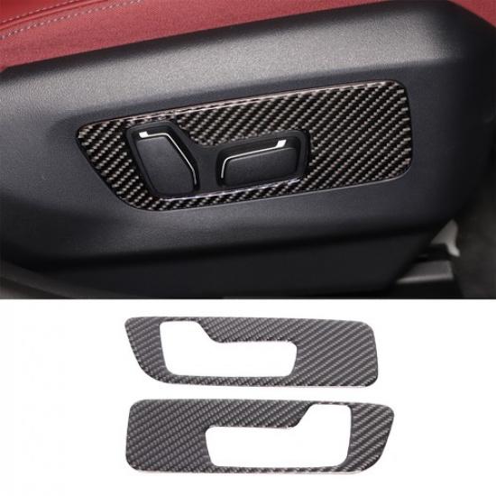 Carbon Fiber Seat Adjustment Switch Panel Sticker For BMW 5 Series G60 I5 2024+