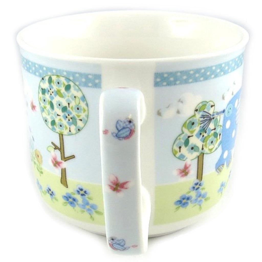 Les Trésors De Lily [L1962] - Set repas enfant céramique 'Eléphant' bleu (3 pièces)