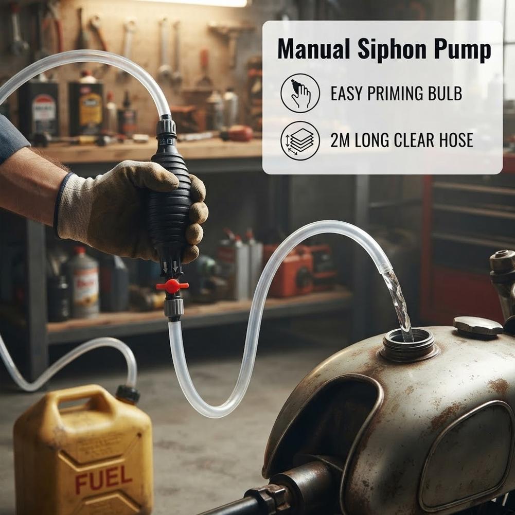 Truck Fuel Oil Pump Petrol Suction Device Petrol Transfer Pump Hand Efficient Car Petrol Tank Sucker Oil Saver 1PC Fuel System Fittings7