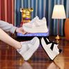 Autumn New Small Man Thin Black and White Light Muffin White Shoes Women's Thick Sole Inner Height Increase Women's Shoes Campus
