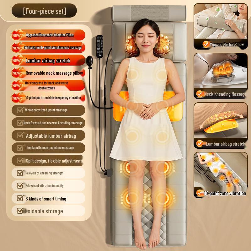 Auxes Electric Full Body Massage Cushion with Neck, Waist, and Back Massager