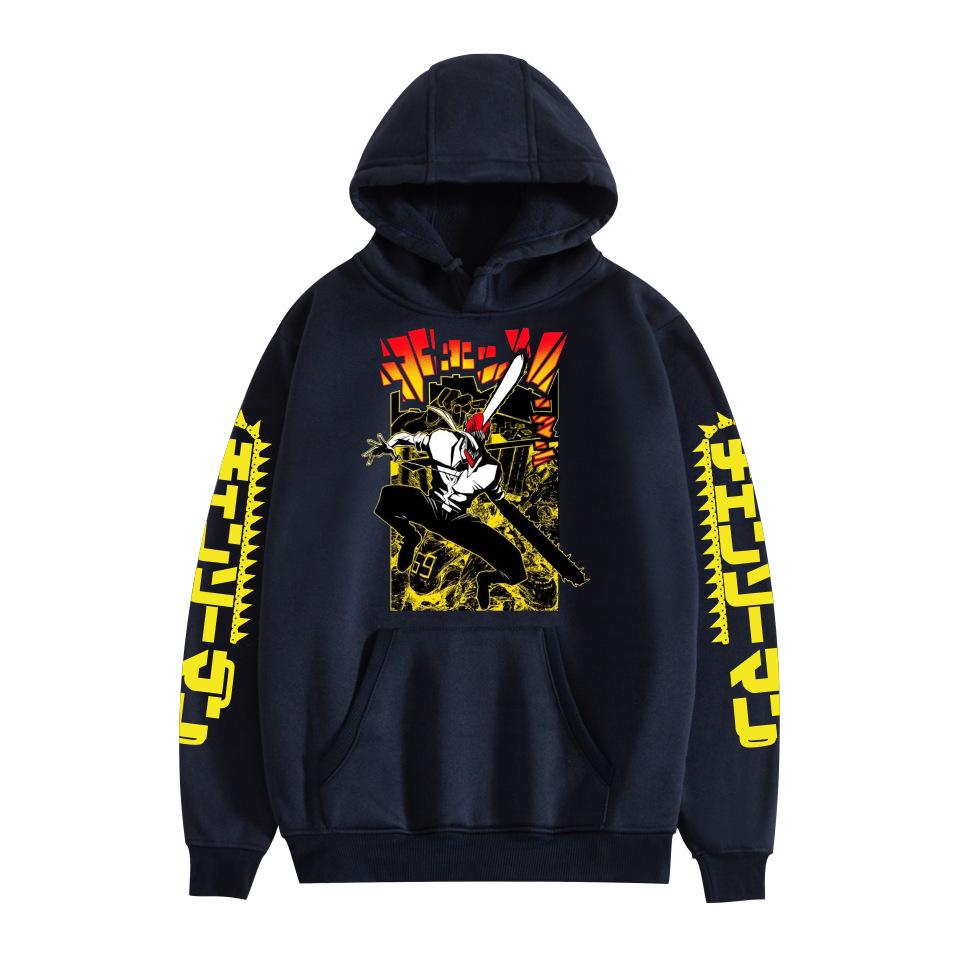Fashion for Fans of Chainsaw Man Cartoon Printed Hoodies Sweatshirt Outdoor Sport Cosplay Pullovers