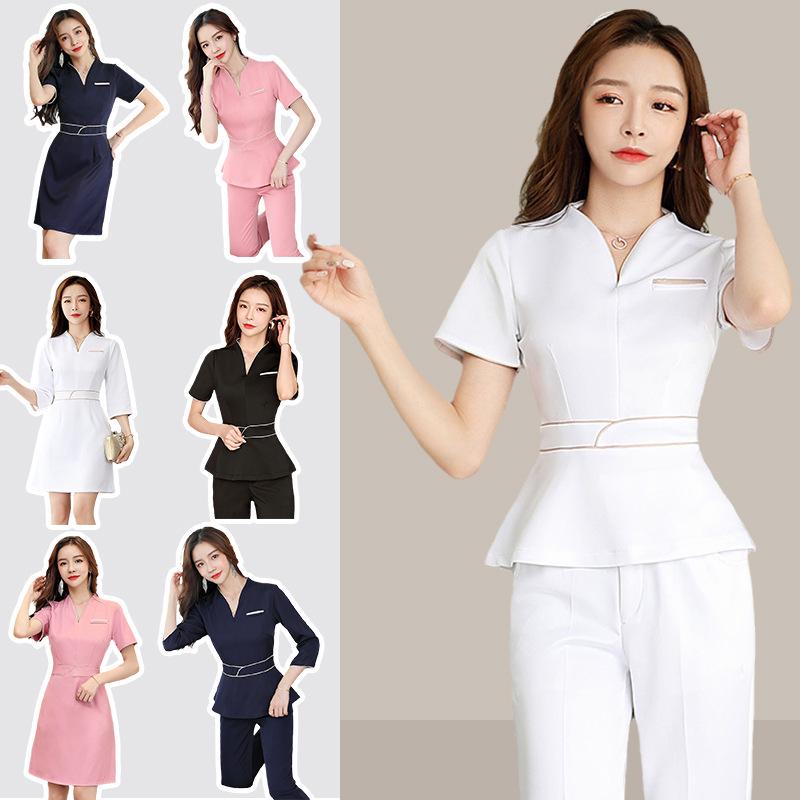 Damen Berufs-Salon- & Spa-Uniform: Kosmetikerin, Rezeption, Teehaus, Fußmassage, Schlankheitskleidung