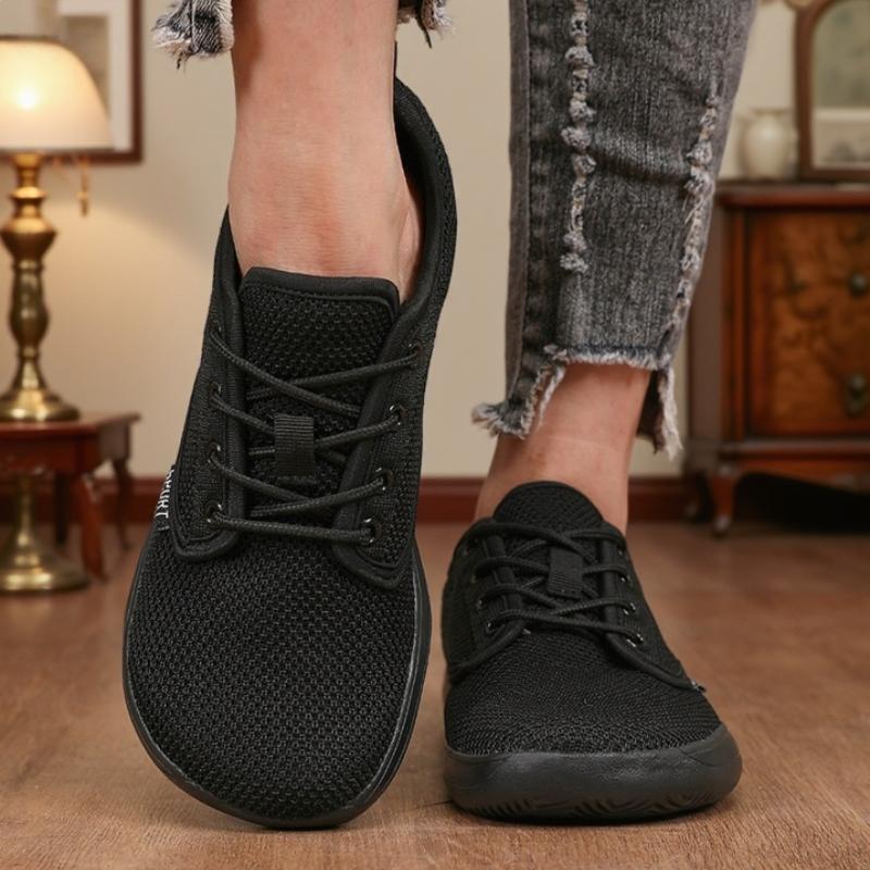 Women Wide Toe Shoes Breathable  Walking Shoe In  Flat Soft Mesh Single Shoes Ultra Comfortable Wide Toe Sneakers