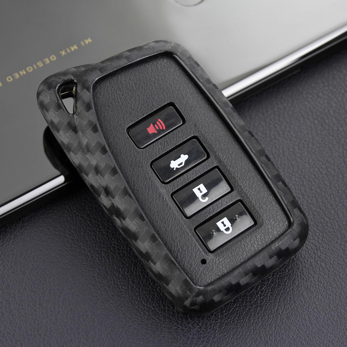 

Lexus Smart Series Carbon Fiber Silicone Remote Key Cover OPP Bag