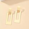 Chic Geometric Square Earrings for Women - Bold Street Style & Face-Slimming Design