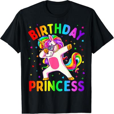 Birthday Princess Girl Dabbing Unicorn Girls T-Shirt