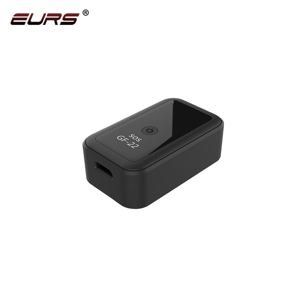 EURS GF22 Rastreador GPS para carro, dispositivo magnético pequeno, localizador portátil antiperda, rastreador de veículos, rastreador GPS antirroubo, localizador