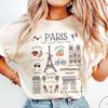 T-shirt Paris, Tour Eiffel Monuments Français Comfort Colors T-shirt, Unisexe