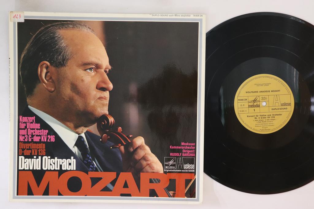 LP Record DAVID OISTRAKH RUDOLF BARSHAI MOS  Mozart Konzert Fur Violine Und Orch 76605ZK MELODIA AUSLES Germany Classical Used