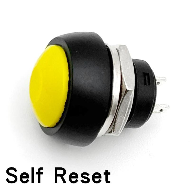 

5/20/100Pcs 12Mm Momentary Push Button Switch Pbs-33B Self Reset Mini Round Switch Spst No 2Pin 1A Dc12V 5PCS