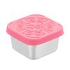 Stainless Steel Snack Box Leak Proof Food Container Sauce Cups with Silicone Lids 60ml Leak-Proof Condiment Bowls for Salad Dressing Ketchup