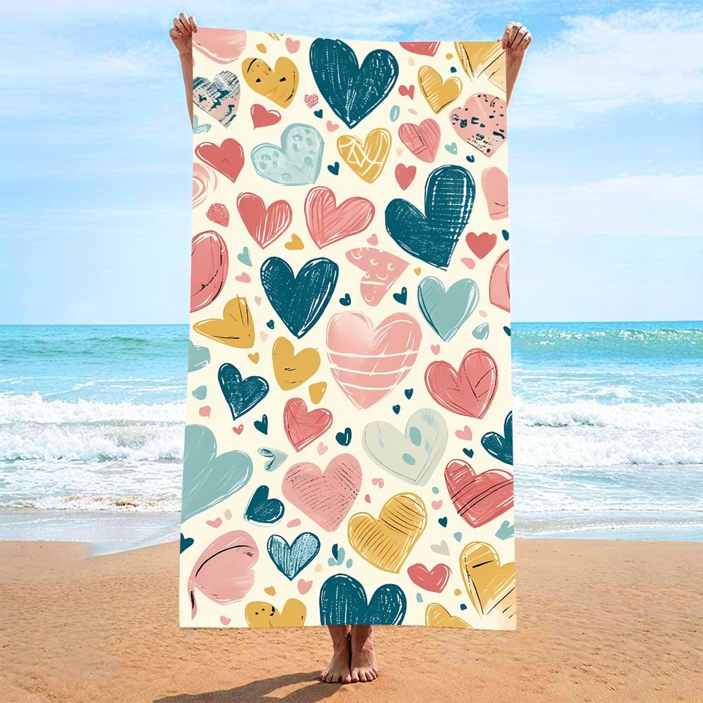 Pink Bowknot Printed Beach Towel Cute Coquette Aesthetic Polyester Bath Towel Quick Dry Sandproof Blanket for Girl Summer Travel