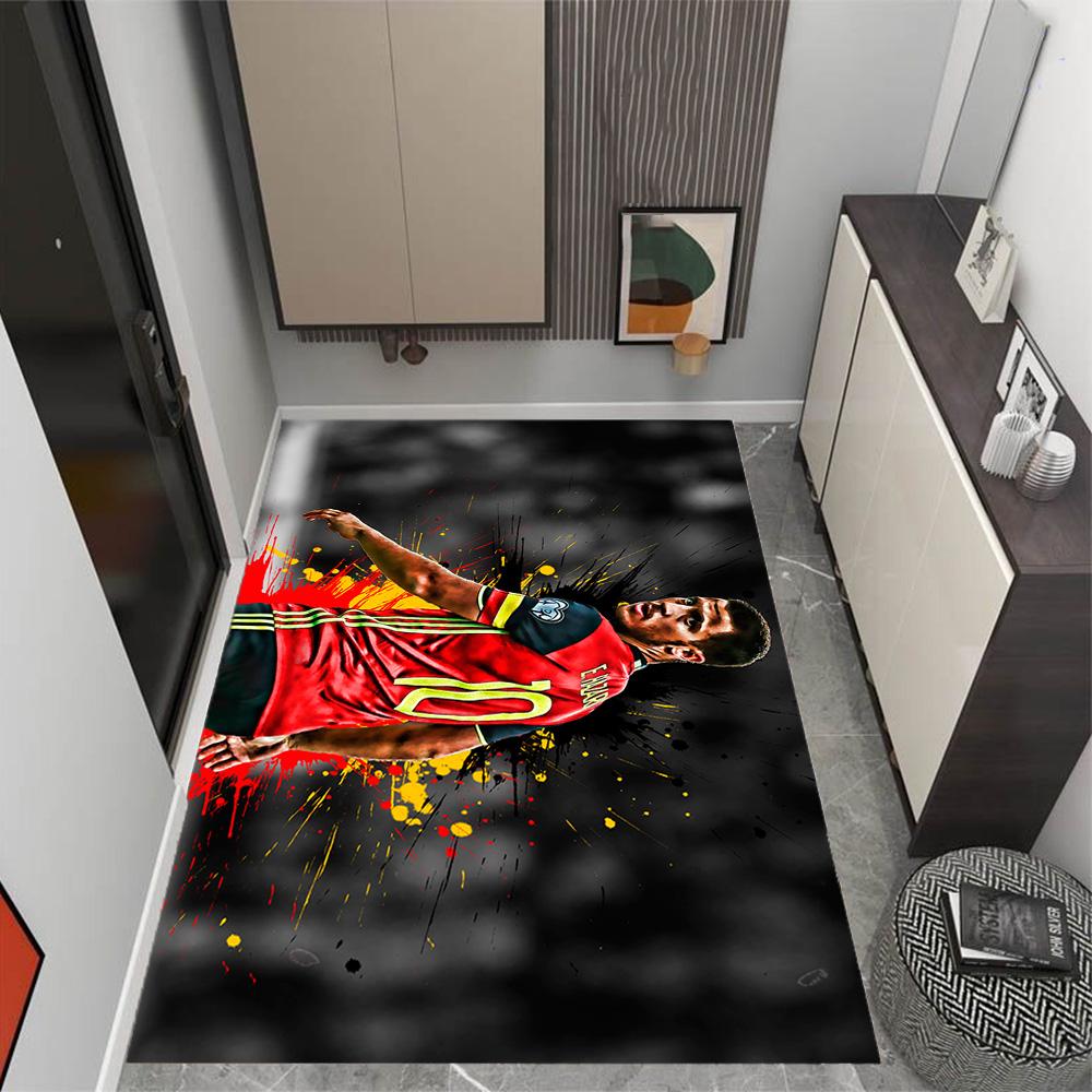 Blue Energy Soccer Player Area Rug Design for Outdoor Bedrooms Decorate room Dining Room Antislip Carpet Anime Office Decor Spiritual Gift
