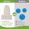 8pcs 7.5cm Wool Dryer Balls Natural Fabric Softener Reusable Antistatic  Softener Laundry Ball Home Washing Machine Accessories