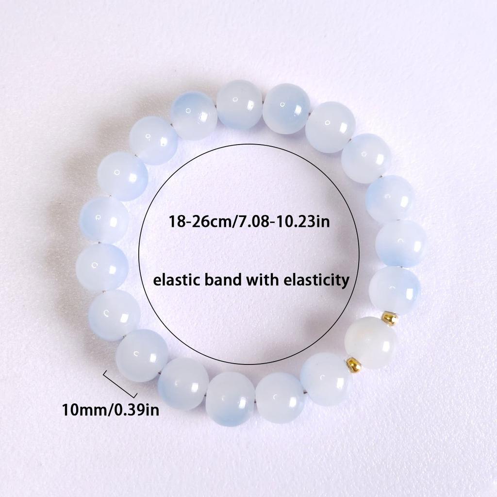 2 Stück Naturstein Armband Zweifarbiges Freundschaftsarmband, Ideales Geschenk für Freunde und Klassenkameraden, Schmuckarmband für Männer und Frauen zum Tragen als Paar