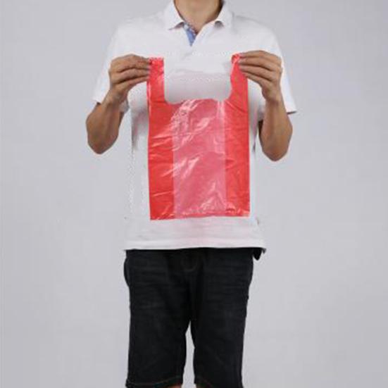 100Pcs Grocery Shopping Bags Large Capacity Strong Load-bearing Disposable Garbage Bags with Reinforced Handles