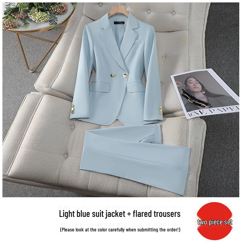 Women's Red Suit Jacket – Spring/Autumn Professional Formal Wear – Elegant Host Annual Meeting Attire – High-End Workwear Set