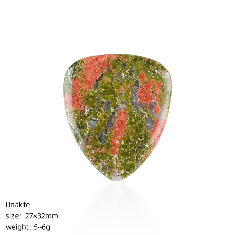 Natural Crystal Guitar Pick for Electric Guitar Bass Strumming Jade Agate Style Gift