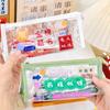 Transparent Pencil Case with Large Capacity Motivational Quote PVC Pouch for Students Waterproof Portable Clear Stationery Bag for School Exam Desk
