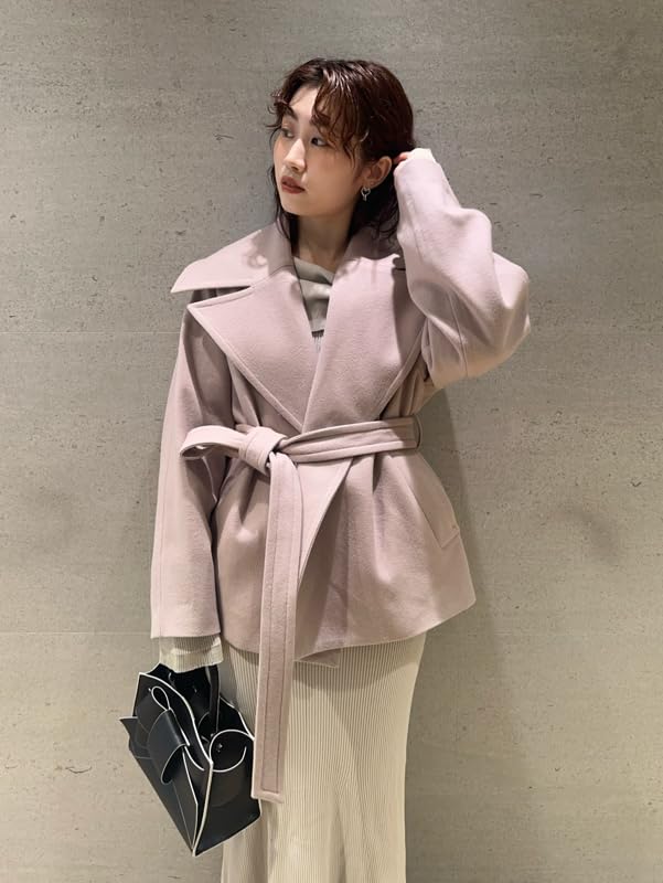 Kort kåpe med stor krage FWFC244041 PNK [Frey ID] Dame