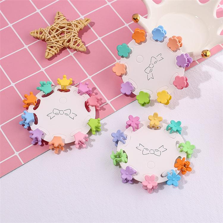 Candy Color Flower Cartoon Mini Hair Clips Baby Girls Bb Clip 10pcs Set