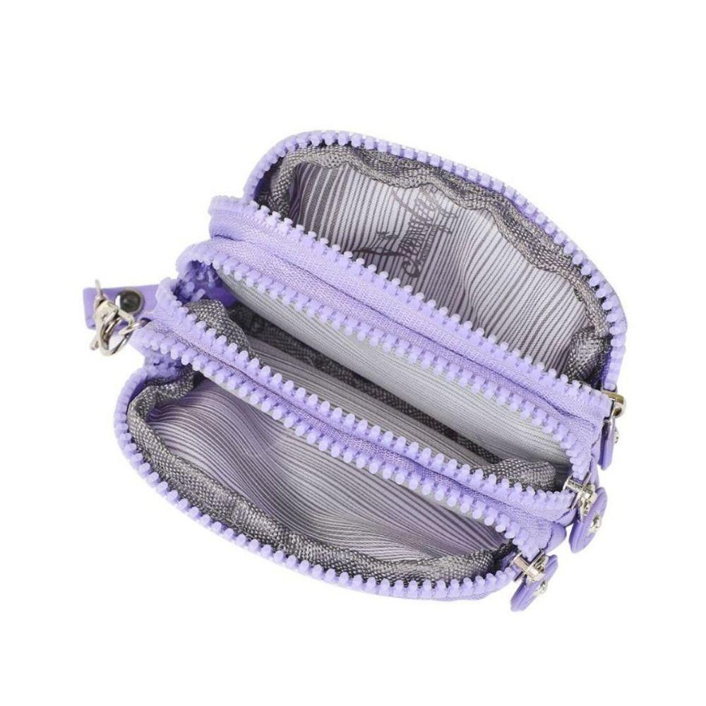 Universal Card Holder Coin Bags Three Layers Large Capacity Purse Zipper Waterproof Wallet Bank ID Credit Card Keys Earphone