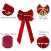 1Pc Christmas Flannelette Bow Blue Green Red Burgundy Flannelette 27 * 60 Cm Big Bows For Shopwindow Wedding Party Decorations
