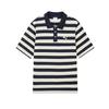 Retro Casual Striped Lightweight Short Sleeve Polo Shirt Unisex Tops 696374-16