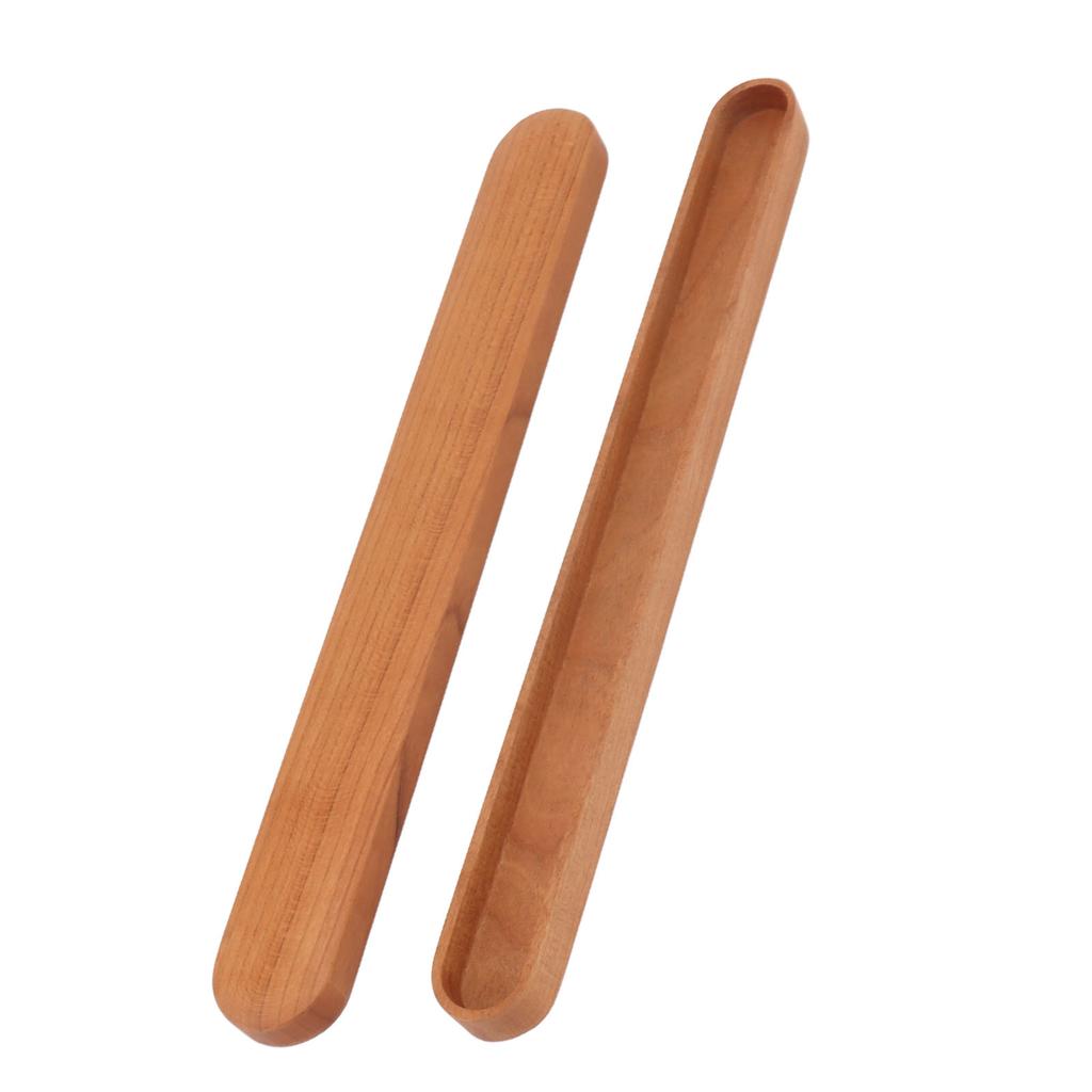 Portable Wooden Chopsticks Box Reusable Japanese Style Detachable Chopsticks Case Peach Wood for Home Outdoor Travel