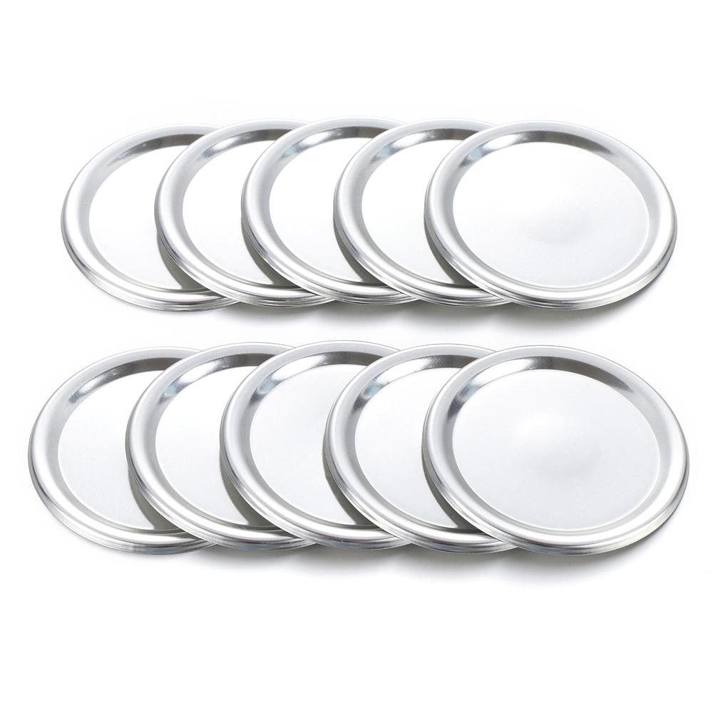 10pc/10set Split-type Bottles Lid Wide Mouth Tinplate Jar Caps Canning Lids Mason Jar Lid Storage Bands