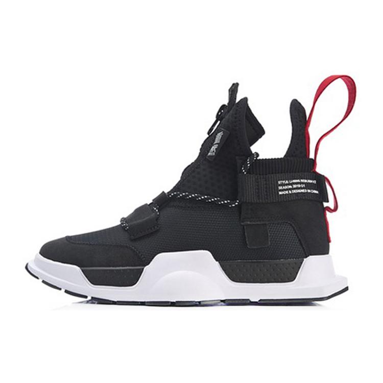 

Новые винтажные баскетбольные кроссовки LiNing Reburn Унисекс Средний верх Черно-белые AGBP028-1 43