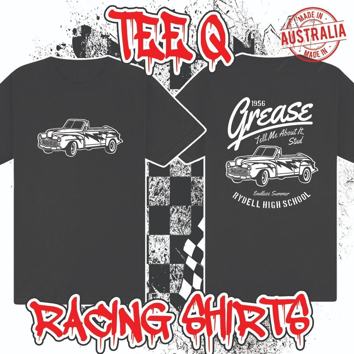 Men s and Women s T-shirts Grease Lighting Tell me about it Stud ~ Premium Black Gildan Cotton Tee S
